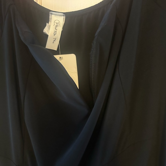 Draped off the shoulder midi dress! NWT! - Picture 4 of 5